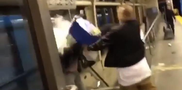 Woman Gets Bubble Bath During Fight On Toronto Subway Platform